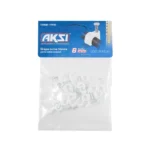 GRAPA CURVA P/CABLE 6 MM. BLNACA C/20 PZS AKZI