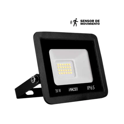 REFLECTOR DE LED 20 W.  PLANO BLANCO C/SENSOR MOV