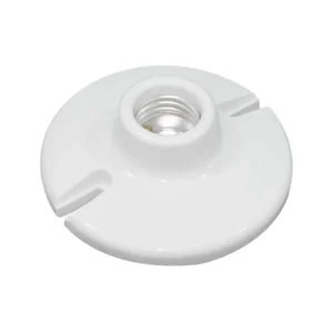 SOQUET DE BAQUELITA REDONDO 4" MARFIL AKSI