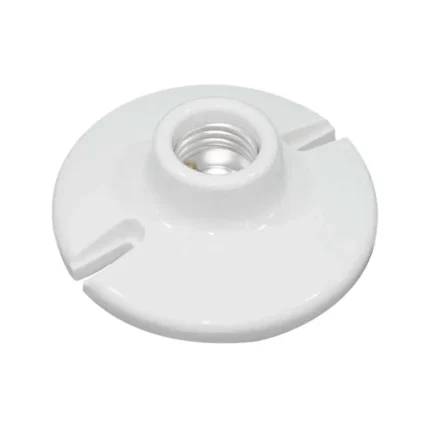 SOQUET DE BAQUELITA REDONDO 4" MARFIL AKSI