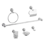 JGO. DE ACCESORIOS BAÑO 6 PZ CROMO DICA