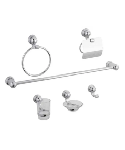 JGO. DE ACCESORIOS BAÑO 6 PZ CROMO DICA