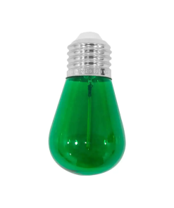 FOCO   1W TIPO.A19 LED E27 VERDE FILAMENTO AKSI