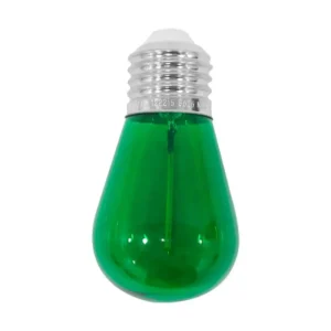 FOCO   1W TIPO.A19 LED E27 VERDE FILAMENTO AKSI