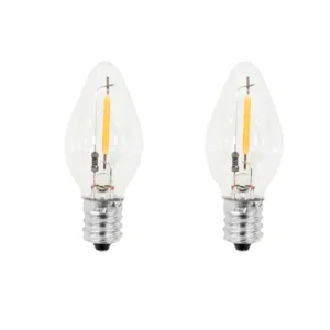 FOCO 0.5W TIPO VELA CORONA E12 BLANCO 2PZ AKSI