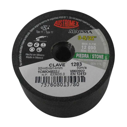 COPA ABRASIVA C/BUJE 3.5" G- 80 PIEDRA CLASICA
