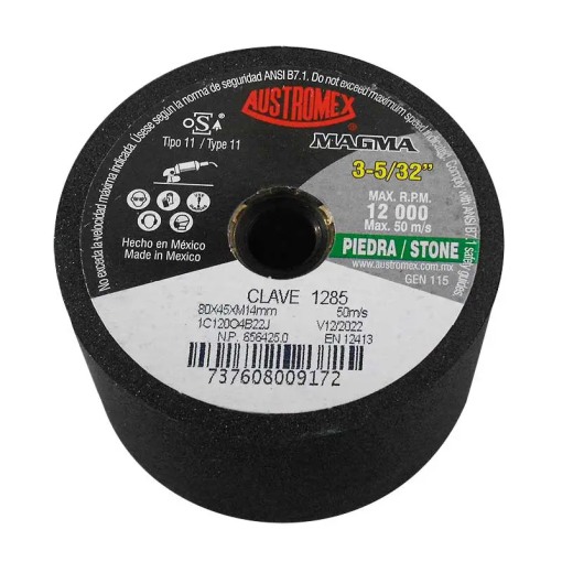 COPA ABRASIVA C/BUJE 3.5" G-120 PIEDRA CLASICA