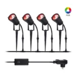 SERIE 4 ESTACAS LED 12W RGB INTELIGENTE P/EXTERIOR