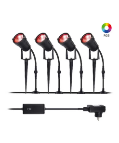 SERIE 4 ESTACAS LED 12W RGB INTELIGENTE P/EXTERIOR
