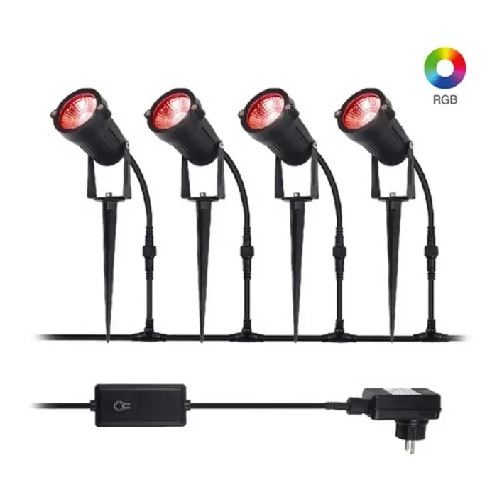 SERIE 4 ESTACAS LED 12W RGB INTELIGENTE P/EXTERIOR