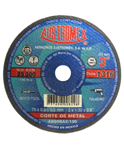 DISCO DE CORTE P/METAL  3" X1/32X3/8 L/DURACION