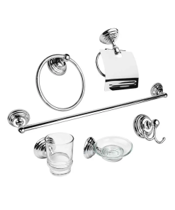 JGO. DE ACCESORIOS BAÑO 6 PZ CROMO DICA
