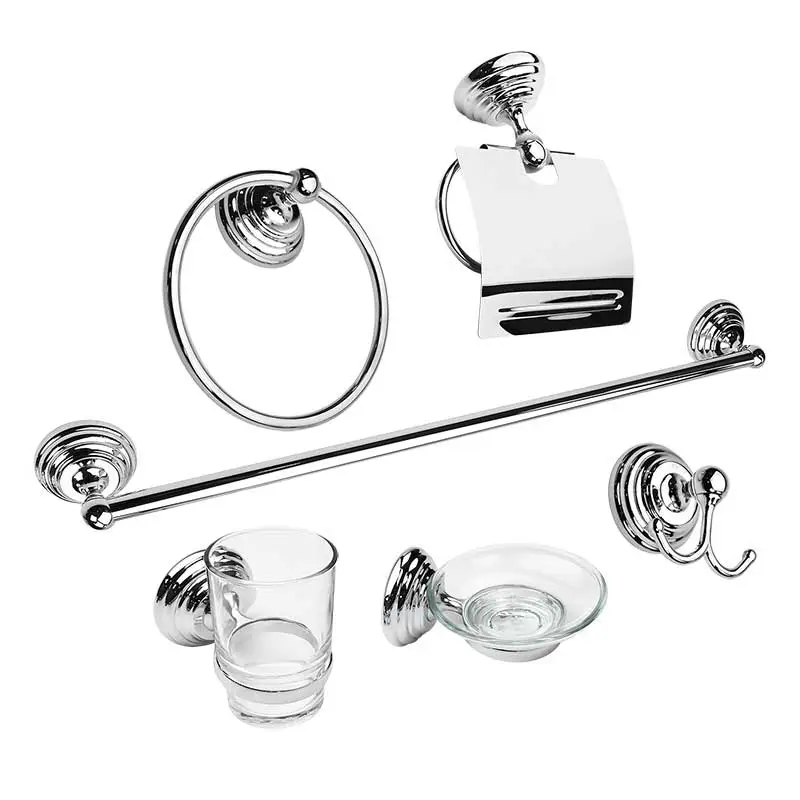 JGO. DE ACCESORIOS BAÑO 6 PZ CROMO DICA