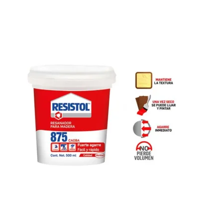 RESANADOR P/MADERA 875 CAOBA BOTE 500 ML