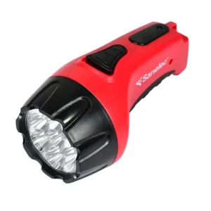 LAMPARA DE MANO RECARGABLE 7 LEDS ROJA ERGONOMICA