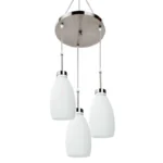 CANDIL COGANTE 3PZAS BLANCO/SATIN C/CANOPE MARUK2