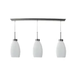 CANDIL COGANTE 3PZAS BLANCO/SATIN C/REGLETA MARUK3