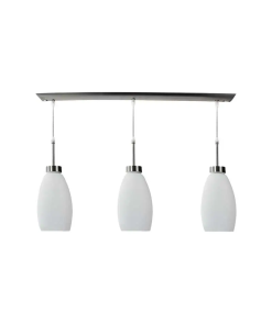 CANDIL COGANTE 3PZAS BLANCO/SATIN C/REGLETA MARUK3