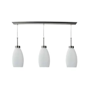 CANDIL COGANTE 3PZAS BLANCO/SATIN C/REGLETA MARUK3