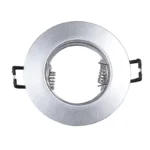LAMPARA EMPOTR. FIJA S/CRISTAL MR16 NIQUEL/PLATA