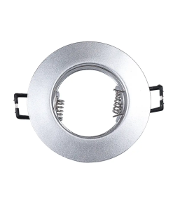 LAMPARA EMPOTR. FIJA S/CRISTAL MR16 NIQUEL/PLATA