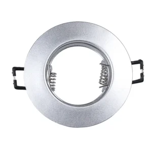 LAMPARA EMPOTR. FIJA S/CRISTAL MR16 NIQUEL/PLATA