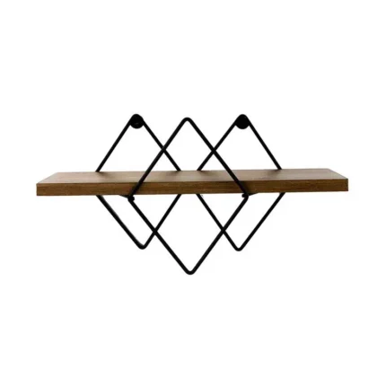 REPISA COLOR NGR ROMBOS C/MADERA 20X40X16CM ACERO