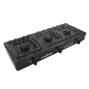 PARRILLA DE GAS 3 QUEM ESMALTADA NEGRO ALFAMEX