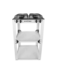 PARRILLA DE GAS 4 QUEM PORCELANIZADA BLANCO ARMABL