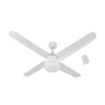 VENTILADOR TECHO 48" 4 ASPAS 1 LAMP S/F BCO C.PARE