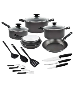BATERIA P/COCINA DE 38 PIEZAS COLOR NEGRO TRAMONT