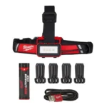 LAMPARA 600 LUMENES DE CASCO RECARGABLE USB+CABLE