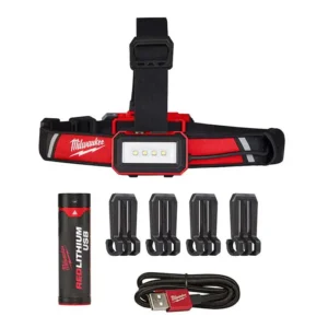 LAMPARA 600 LUMENES DE CASCO RECARGABLE USB+CABLE