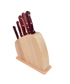 JGO DE CUCHILLOS 5 PZAS + TACO POLYWOOD