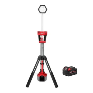 LAMPARA DE PEDESTAL INALAMBRICA DOBLE PODR M18+BAT