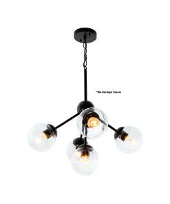 LAMPARA COLGANTE P/5 FOCO E27 60W ACE.NG/VID.TRASL