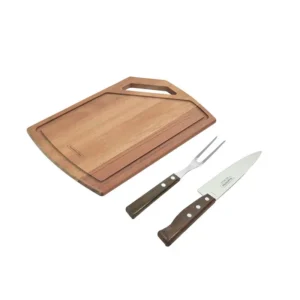 JGO. P/ASADO 3 PZAS (TABLA,CUCHILLO Y TRINCHE)