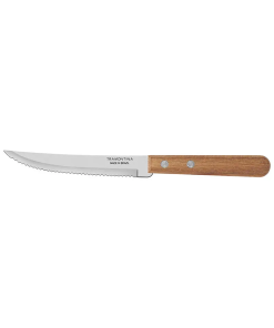 CUCHILLO P/ASADO 5" C/SIERRA Y MANGO D/MADERA TRAM