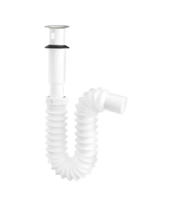 CESPOL P/LAVABO FLEXIBLE C/CUBIERTA A. INOX