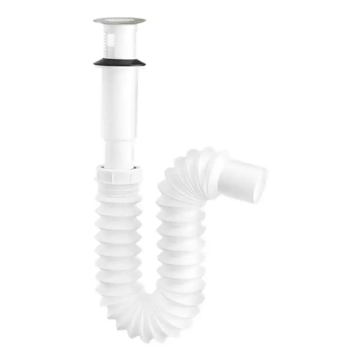 CESPOL P/LAVABO FLEXIBLE C/CUBIERTA A. INOX