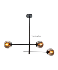 LAMPARA DE TECHO P/3 FOCO E27 40W ACE.NG/VID.CROMA