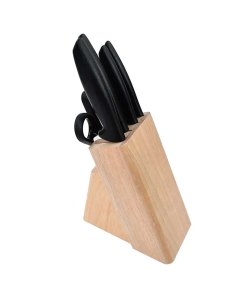 JGO DE CUCHILLOS 4 PZAS+ TIJERAS + TACO PLENNUS