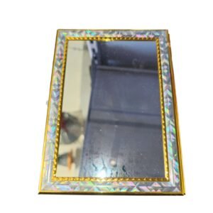 Espejo Decorativo con Marco - 14x19 cm -   Elegante y Compacto para Hogar u Oficina