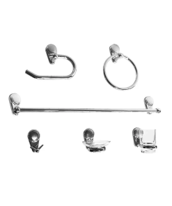 JGO. DE ACCESORIOS BAÑO 6 PZ CROMO DICA