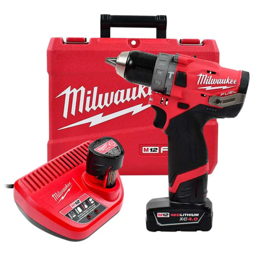TALADRO PERCUTOR 1/2" M12 C/2BAT/CARG/ESTUCH