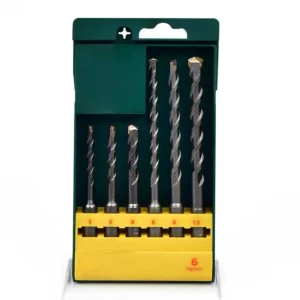 JUEGO 6 BROCAS SDS-PLUS 3/16"X4" 1/4"X4" 5/16"X4"