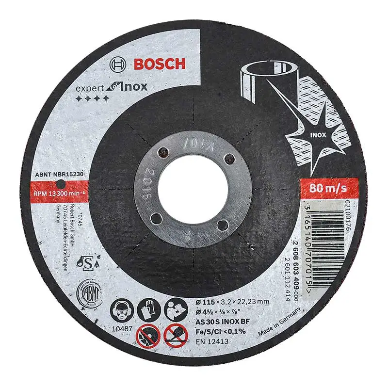 DISCO ABRASIVO CORTE 4 1/2" X 1/8" INOXIDABLE