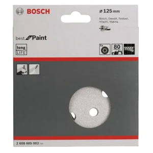 LIJA GRANO 80  125MM P/PINTURA               BOSCH