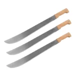 MACHETE DE 20" PULIDO C/MANGO DE MADERA 3 PZAS