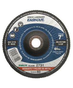 DISCO LAMINADO P/DESBASTE Y PULIDO 7" G-60